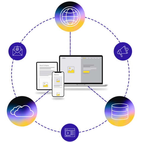 Content Deliver Network graphic